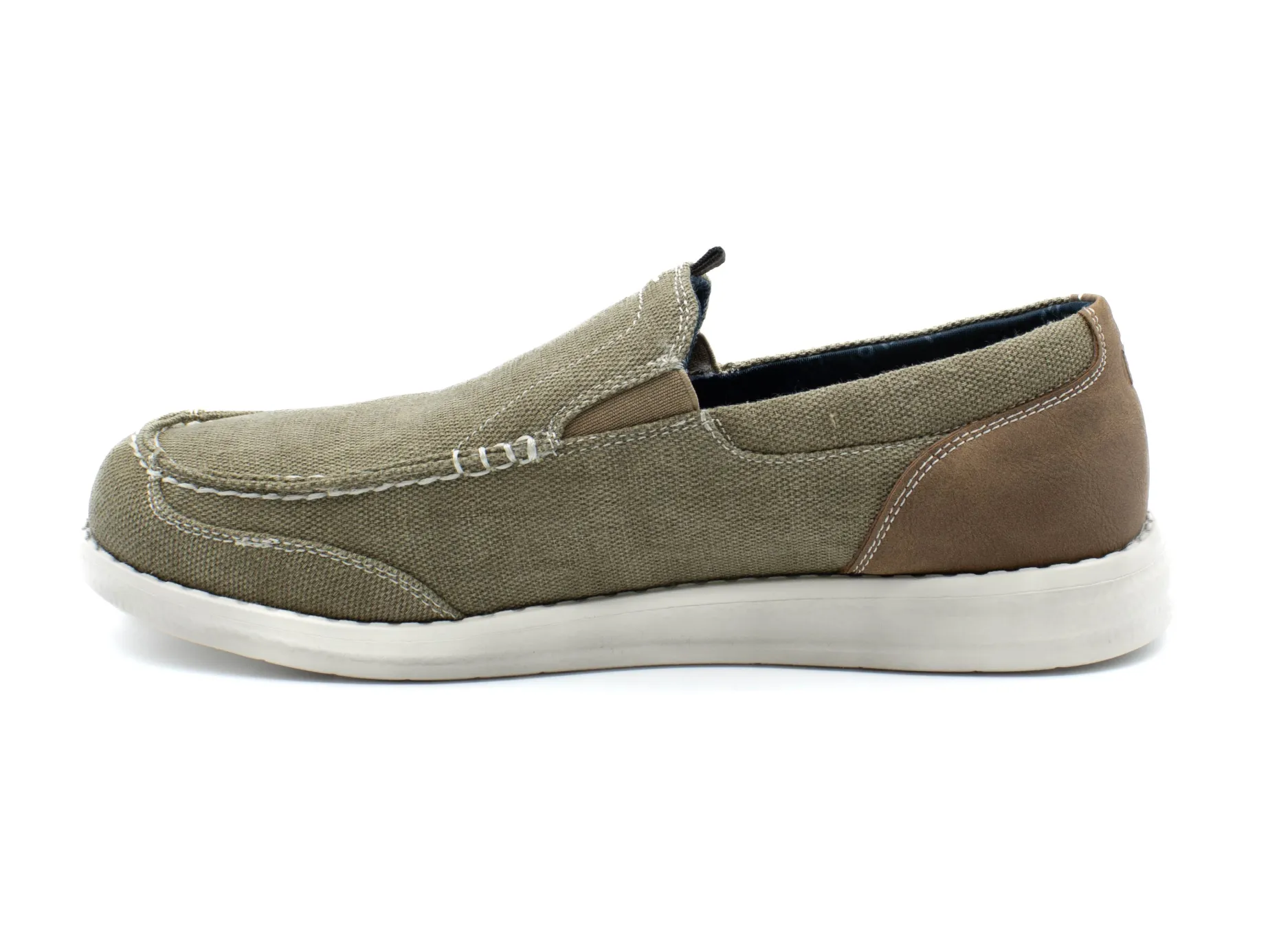 NUNN BUSH BREWSKI CANVAS MOC TOE VENETIAN SLIP ON